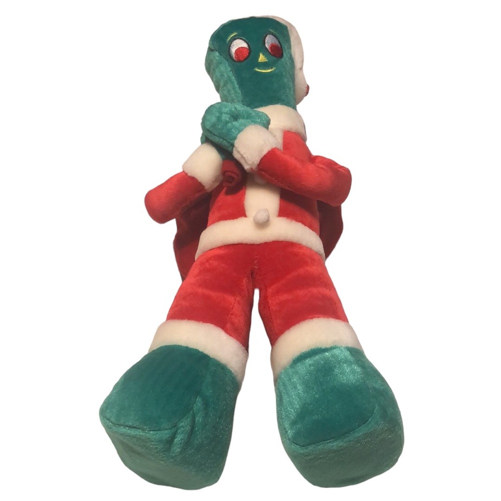 VTG Standing Gumby Santa Plush 16" Good Stuff 1999 Prema Toy Co. Rare Christmas